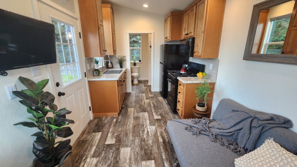 the brookside tiny home model from tiny mountain houses