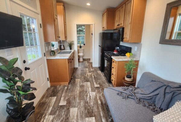 the brookside tiny home model from tiny mountain houses